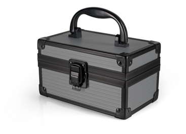 Petite mallette cosm&eacute;tique en aluminium