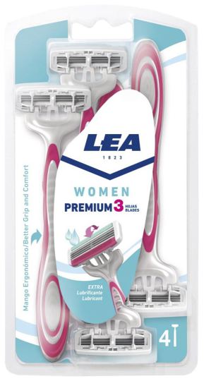 Rasoir jetable pour femmes Premium 3 feuilles 4 unit&eacute;s