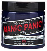 Couleur de cheveux semi-permanente classique bleu choquant Couleur de cheveux semi-permanente classique bleu choquant