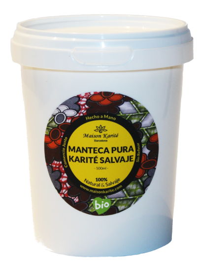 Beurre de karit&eacute; Bio r&eacute;cipient sauvage Blanc