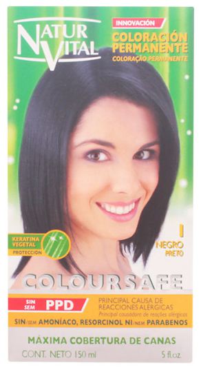 Coloursafe Coloration Permanente 1 Noir 150 ml Coloursafe Coloration Permanente 1 Noir 150 ml