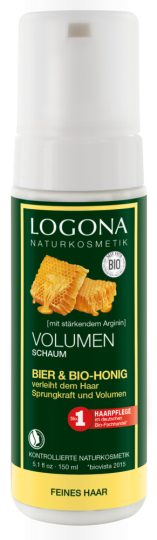 Volume Styling Mousse Bi&egrave;re & Miel Bio 150 ml