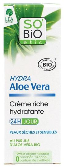 Hydra Aloe Vera Rich Cr&egrave;me hydratante 24 heures par jour 50 ml