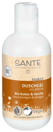 Gel Douche Bio Coco et Vanille 200 ml