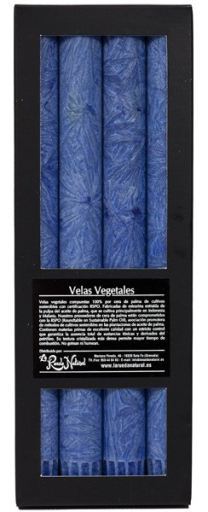 Bougies cylindriques pour bougeoir Bleu