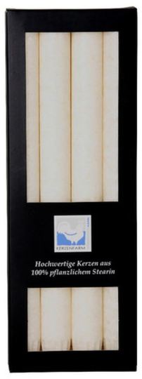 Bougies cylindriques pour chandelier blanc