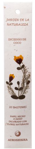 Encens &agrave; la noix de coco du Jardin de la nature 20 b&acirc;tonnets