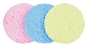 Set &eacute;ponge d&eacute;maquillante 80 mm Circle Colors 3 unit&eacute;s