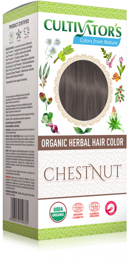 Cultivators Teinture pour les cheveux bio aux herbes brunes 100 gr