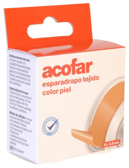 Tissu Plâtre Couleur Peau 5x2,5 cm Tissu Plâtre Couleur Peau 5x2,5 cm