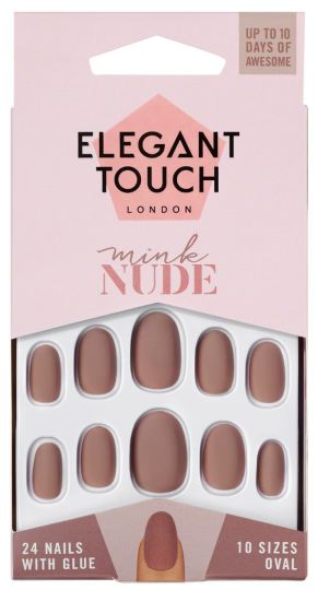 Elegant Touch Mike Nude False Nails 24 unit&eacute;s