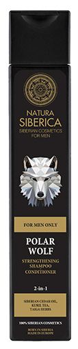 Natura Siberica Shampooing Revitalisant Fortifiant 2-en-1 Polar Wolf 250 ml