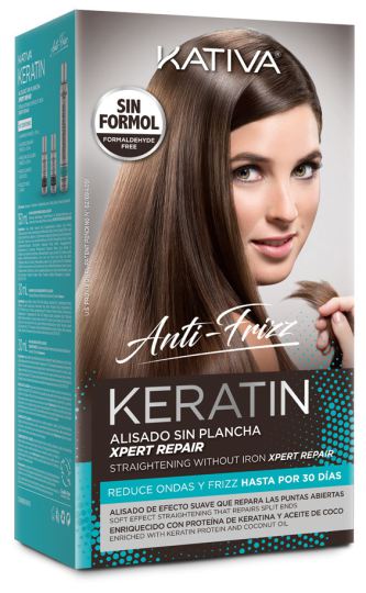 Kativa K&eacute;ratine Lissage Anti-Frisottis sans Fer Conseils de R&eacute;paration 30 Jours